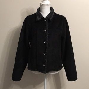 LL Bean Sherpa Lined Suede Jacket.